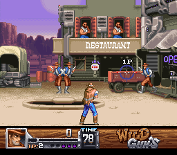 Wild Guns (Japan) (Beta) In game screenshot